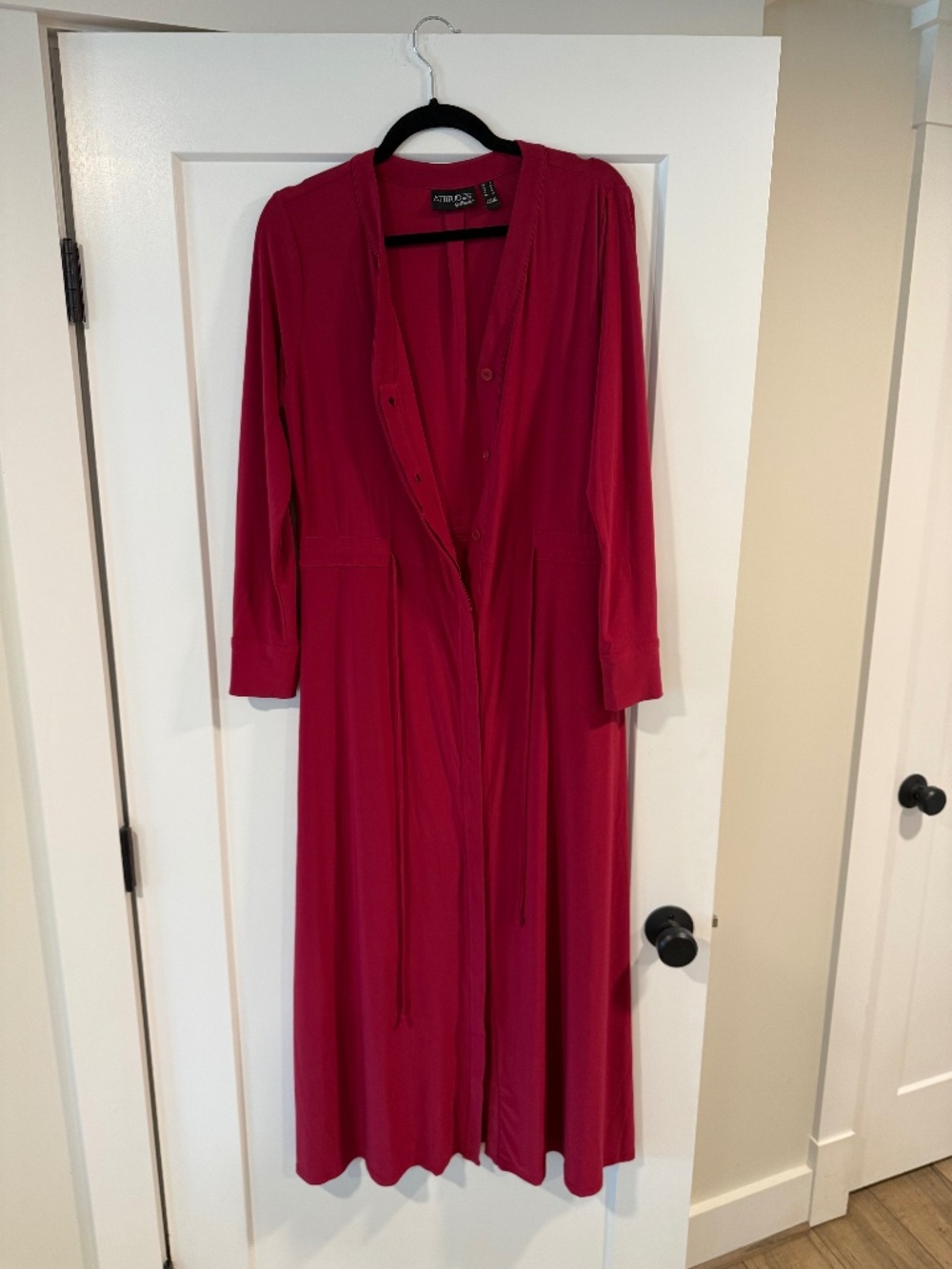 Attitudes Renee Como Jersey Duster Maxi Dress Mulled Wine